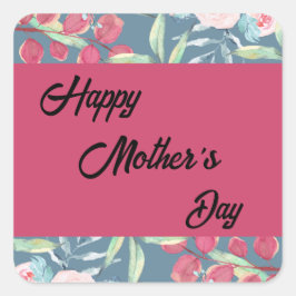 Bright Floral | Muttertag 2024 Quadratischer Aufkleber