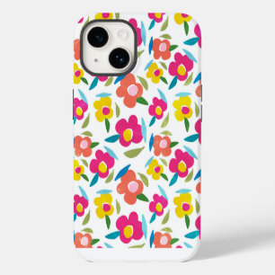 Bright Florals auf Weiß iPhone 14 Hülle