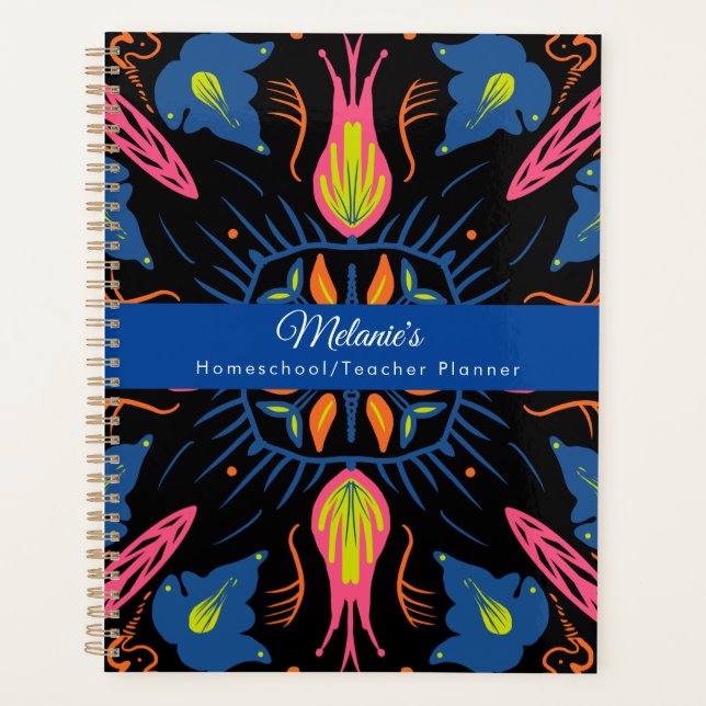 Bright Florals Teacher School Planer (Vorderseite)