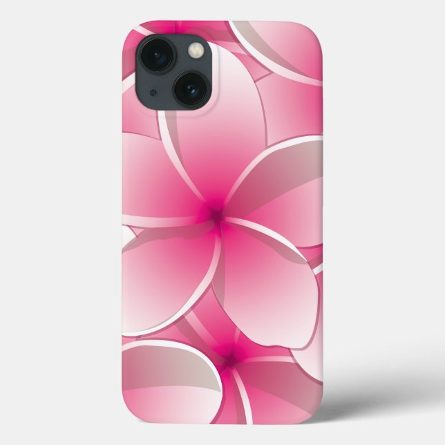 Bright Frangipani/ Plumeria flowers Case-Mate iPhone Hülle (Rückseite)