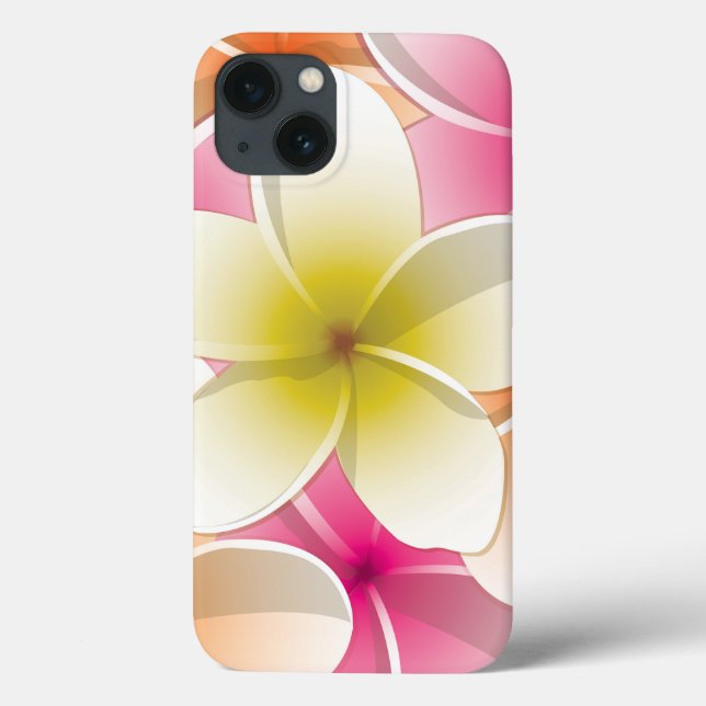 Bright Frangipani/ Plumeria flowers Case-Mate iPhone Hülle (Rückseite)