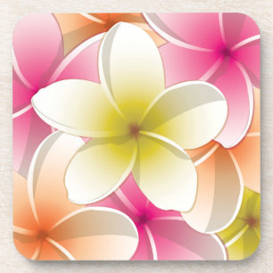 Bright Frangipani/ Plumeria flowers Untersetzer