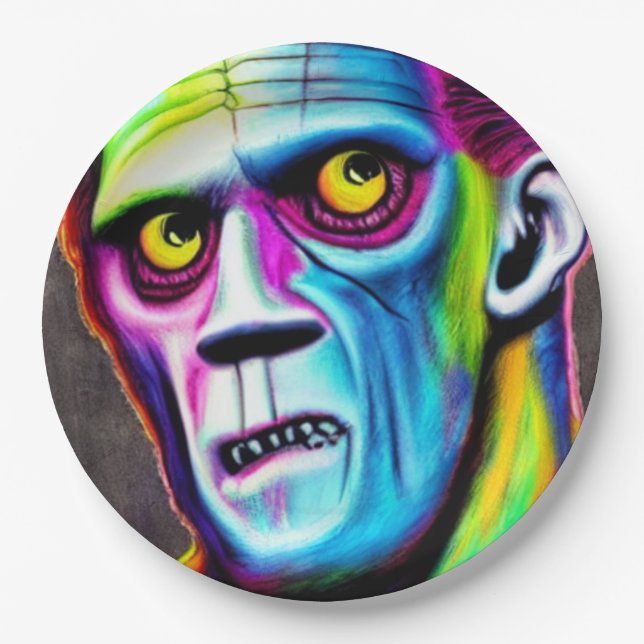 Bright Frankenstein Pappteller (Vorderseite)