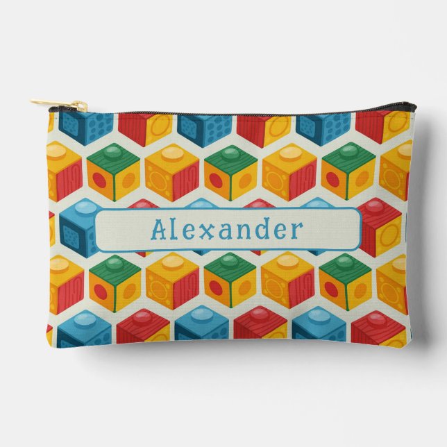 Bright Fun Customizable Building Block Print Zubehörtasche (Vorderseite)