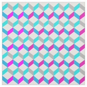 Bright Funky 3D optische Illusion Gemusterte Druck Stoff