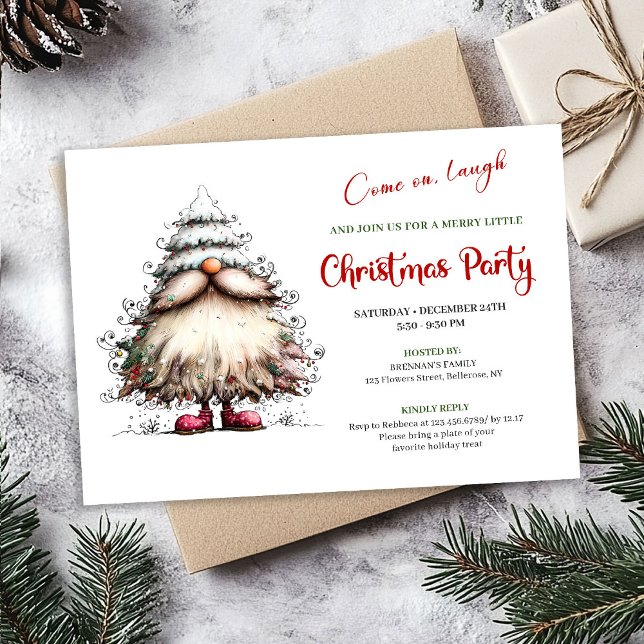 Bright Funny Santa Classic Holiday Celebration  Einladung (Bright Funny Santa Classic Holiday Celebration Invite)