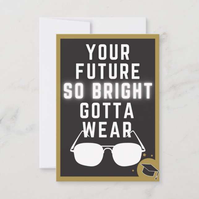 Bright Future Funny Abschluss Card Dankeskarte (Vorderseite)