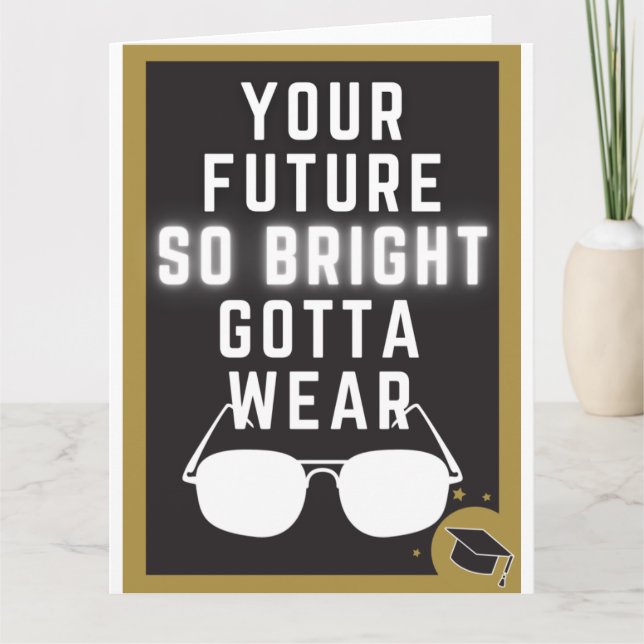 Bright Future Funny Abschluss Card Dankeskarte (Vorderseite)