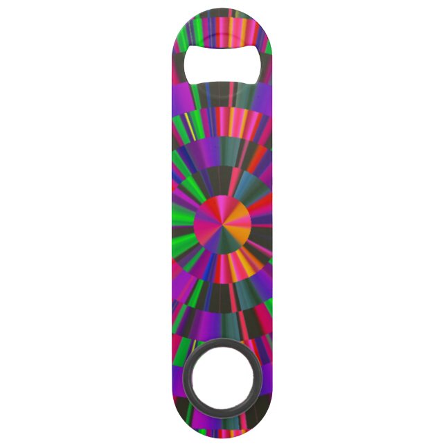 Bright Geometric Bar Key Speed Bottle Opener (Vorderseite)