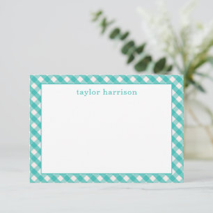 Bright Gingham Personalisierte Mitteilungskarten