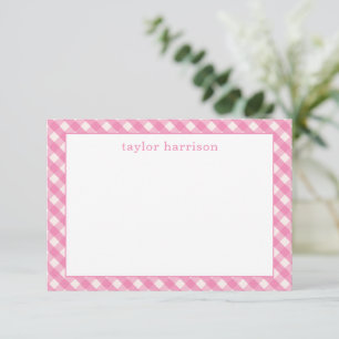 Bright Gingham Personalisierte Mitteilungskarten