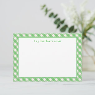 Bright Gingham Personalisierte Mitteilungskarten