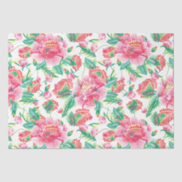 Bright Girl Pink Blume Muster Seidenpapier