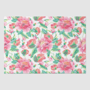 Bright Girl Pink Blume Muster Seidenpapier