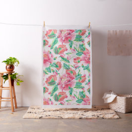 Bright Girl Pink Blume Nahtloses Muster Stoff