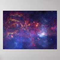 Bright Glowing Galaxy in Outer Space