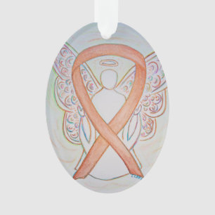 Bright Gold Awareness Ribbon Engel Ornament