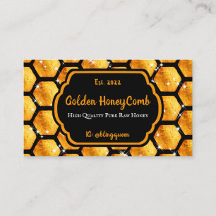 Bright Gold Pureraw Farm Glitz Honeycomb Visitenkarte