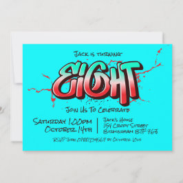 Bright Graffiti Eight Einladung