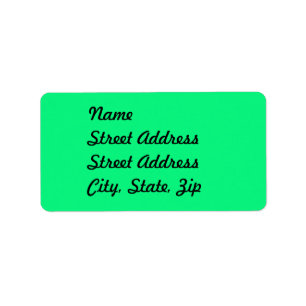 Bright Green Address Sticker Adressaufkleber