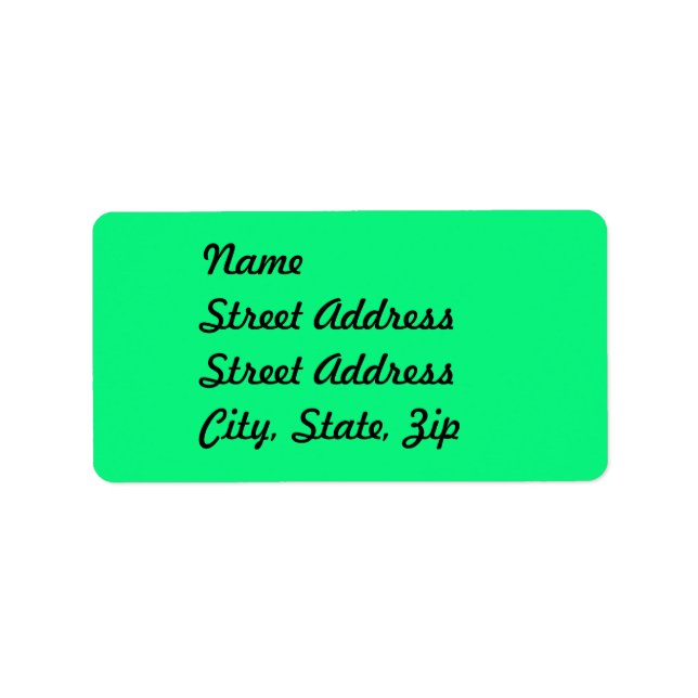 Bright Green Address Sticker Adressaufkleber (Vorne)