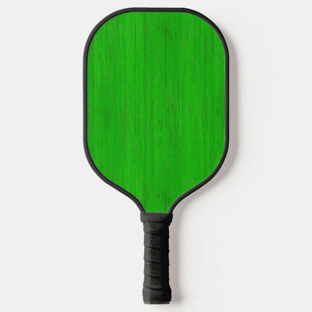 Bright Green Bamboo Holz Grain Look Pickleball Schläger (Vorderseite)