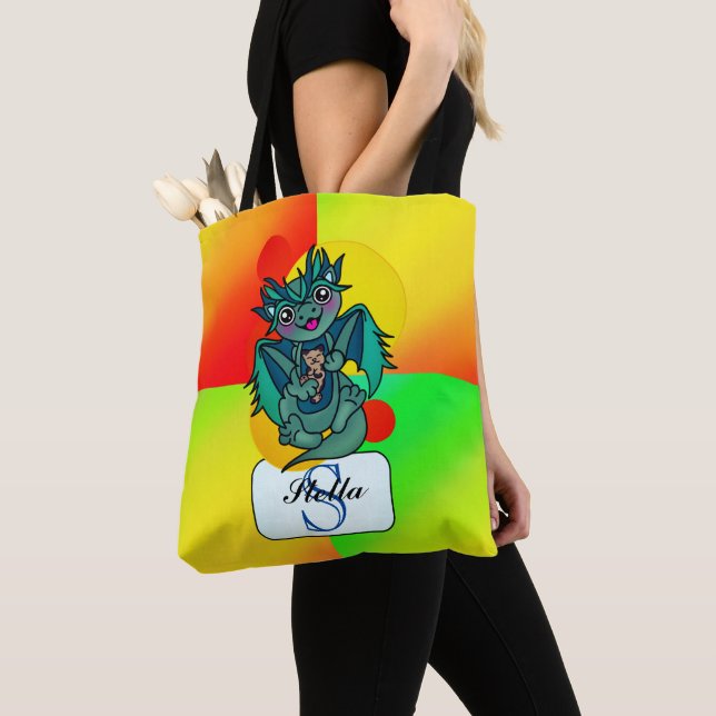 Bright Green Friendly Dragon Monogram (Von Nahem)