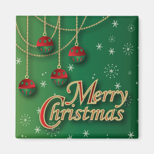 Bright Green frohe Weihnachten Magnet