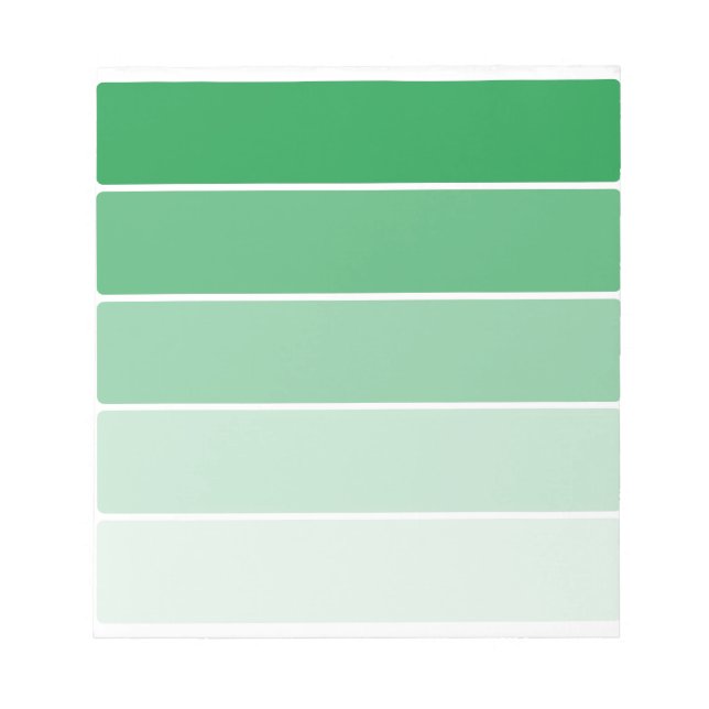Bright Green Paint Samples Notizblock (Vorderseite)