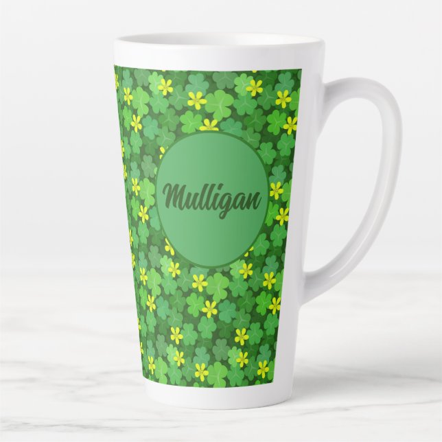 Bright Green Shamrock Coffee Mug Milchtasse (Rechts)
