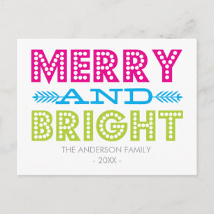 BRIGHT HOLIDAY HOLIDAY FOTO CARDS FEIERTAGSPOSTKARTE