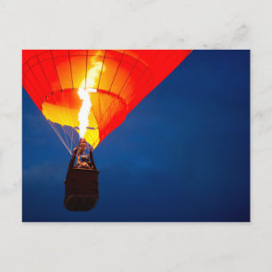 Bright Hot Air Ballon Flame Postkarte