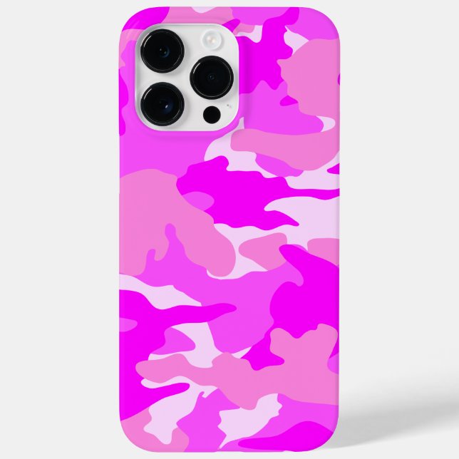 Bright Hot Pink Girl Camouflage Muster Dable Case-Mate iPhone Hülle (Rückseite)