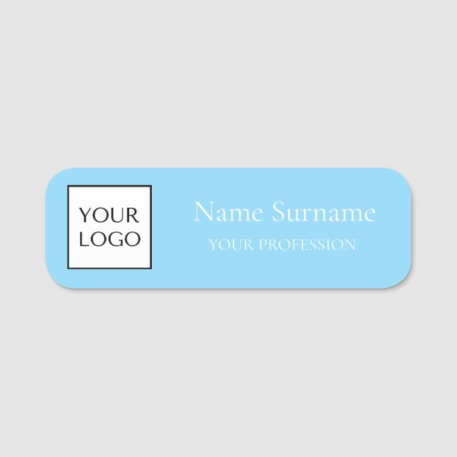 Bright Hot Pink Logo Promotional  Namensschild (Vorderseite)