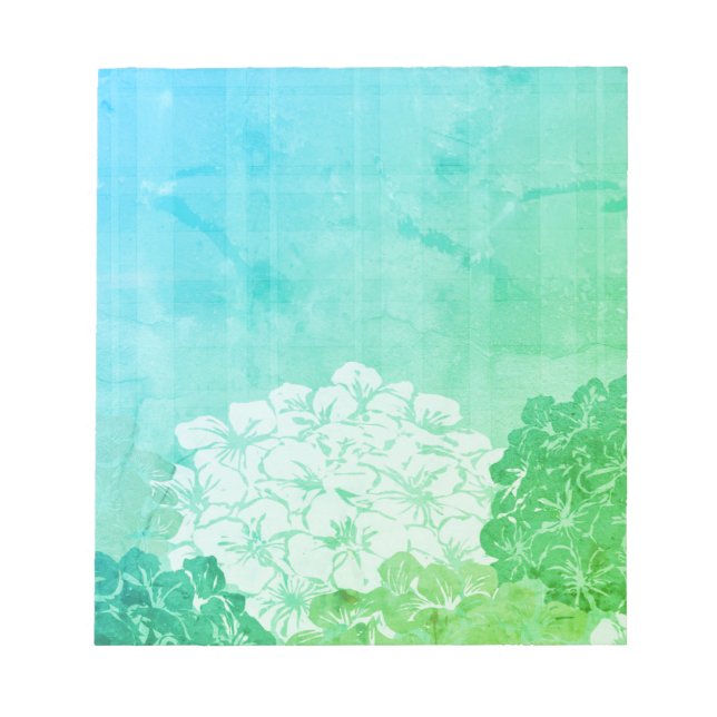 Bright Hydrangea Blooms Notizblock (Vorderseite)