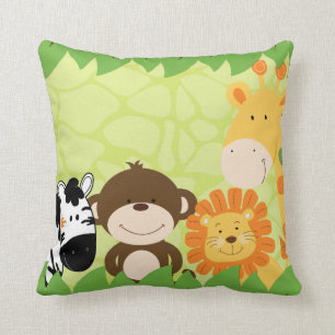 Bright Jungle Safari Pillow Kissen