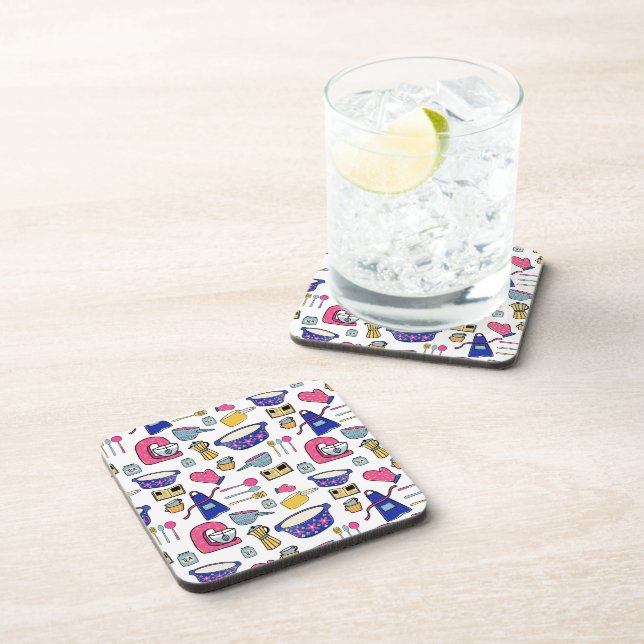 Bright Kitchen Utensils Cook Cake Maker Getränkeuntersetzer (Rechte Seite)