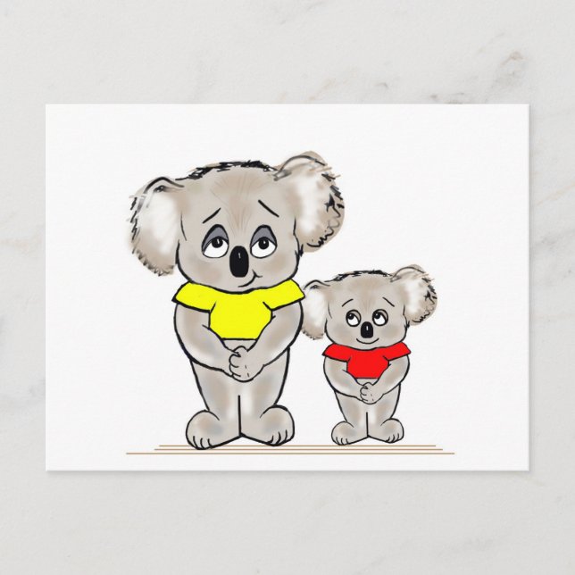 Bright Koalas Postkarte (Vorderseite)