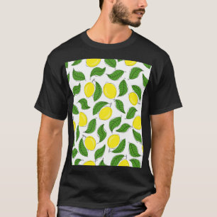 Bright Lemons Green Blätter Pattern T-Shirt