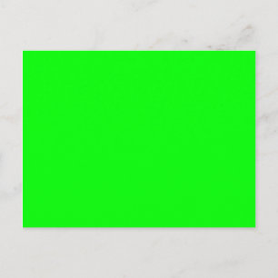 Bright Lime Green Blank Postkarte