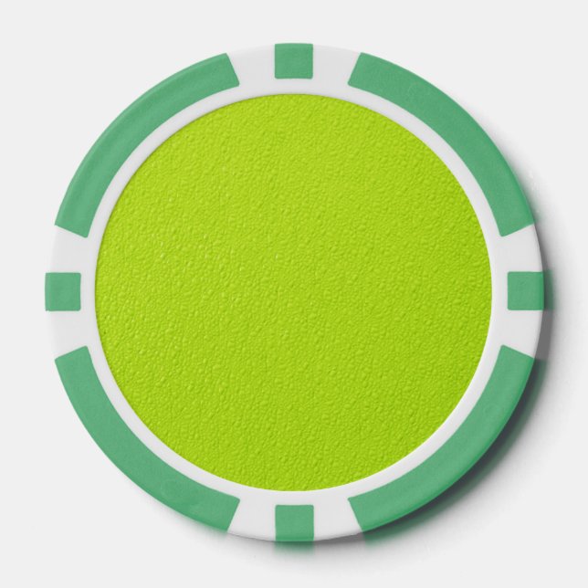 Bright Lime Green Neon Trendy Colors Pokerchips (Vorderseite)