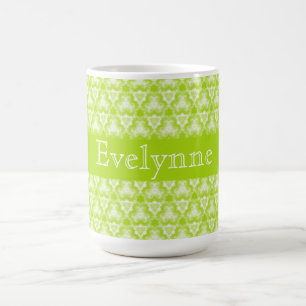 Bright Lime Green Spirale individuell anpassbar Kaffeetasse