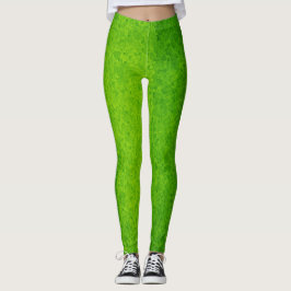 Bright Lime Green Watercolor Textur Muster Leggings