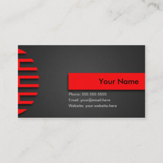 Bright Lines Business Card - Red Visitenkarte