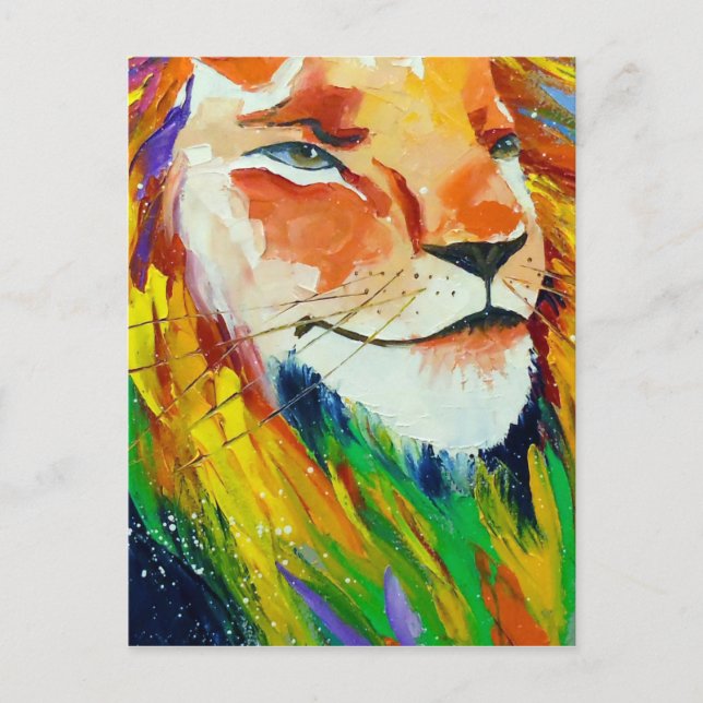 Bright Lion Postkarte (Vorderseite)