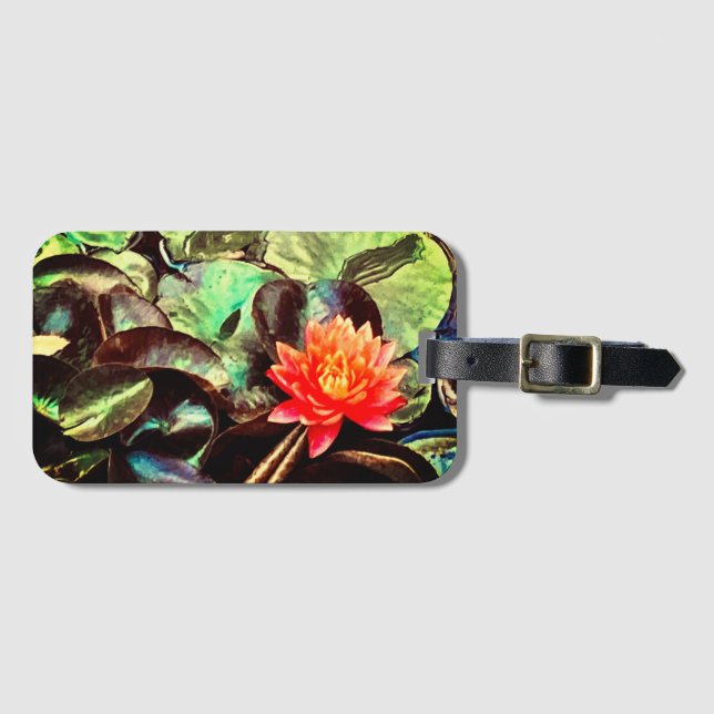 Bright Lotus Luggage Tag Gepäckanhänger (Vorderseite (Horizontal))
