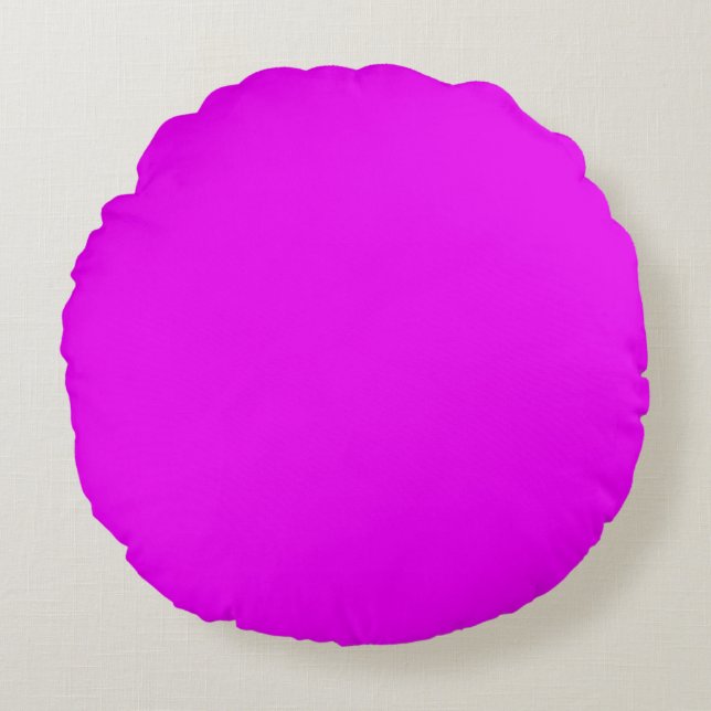 Bright Magenta Rundes Kissen (Vorderseite)