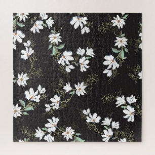 Bright Magnolia Floral Nahtloses Muster Puzzle