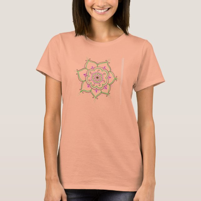 Bright Mandala Burnout T-Shirt (Vorderseite)