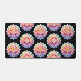Bright Mandala Floral Desk Mat Schreibtischunterlage